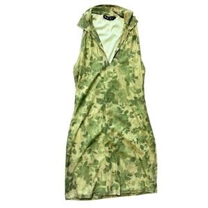 Y2K Motel Green floral mini dress size Medium